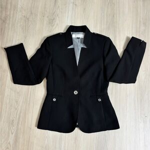 Tahari Black Blazer with Button Details